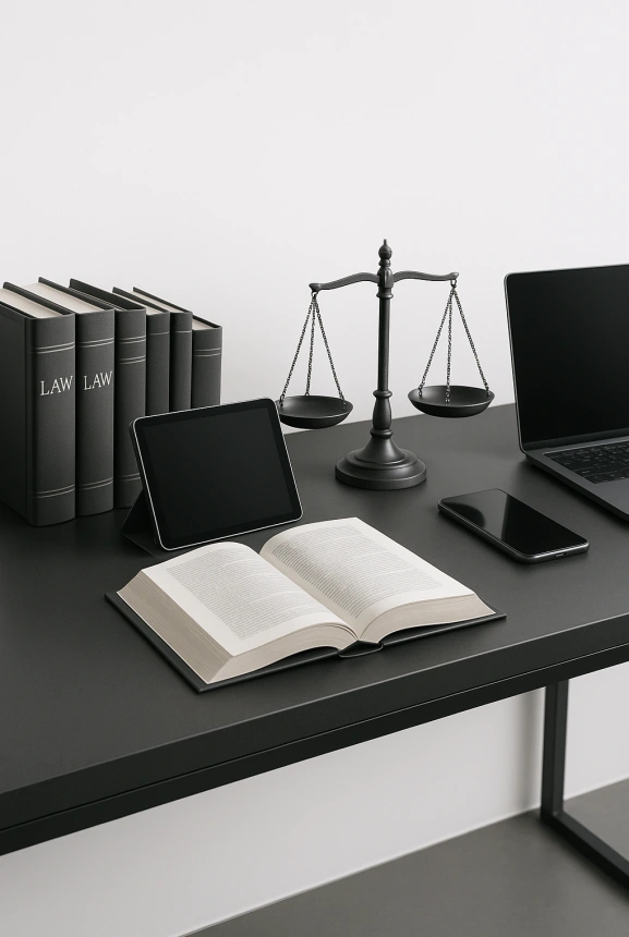 Legal resource library illustration